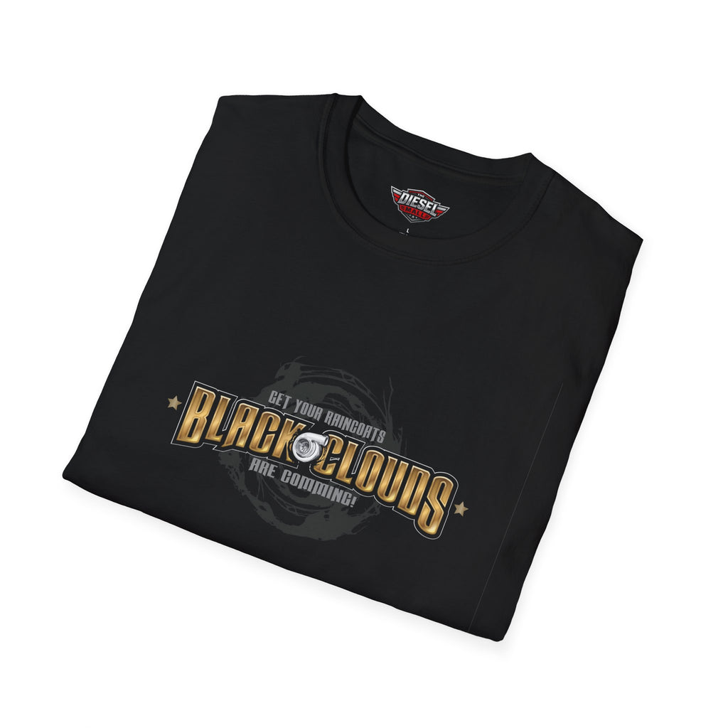Black Clouds Graphic T-Shirt — Vintage Moon Logo Tee