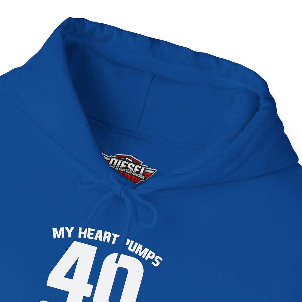 40 Octane Hoodie – "My Heart Pumps 40 Octane" Racing Gasoline Fan Sweatshirt