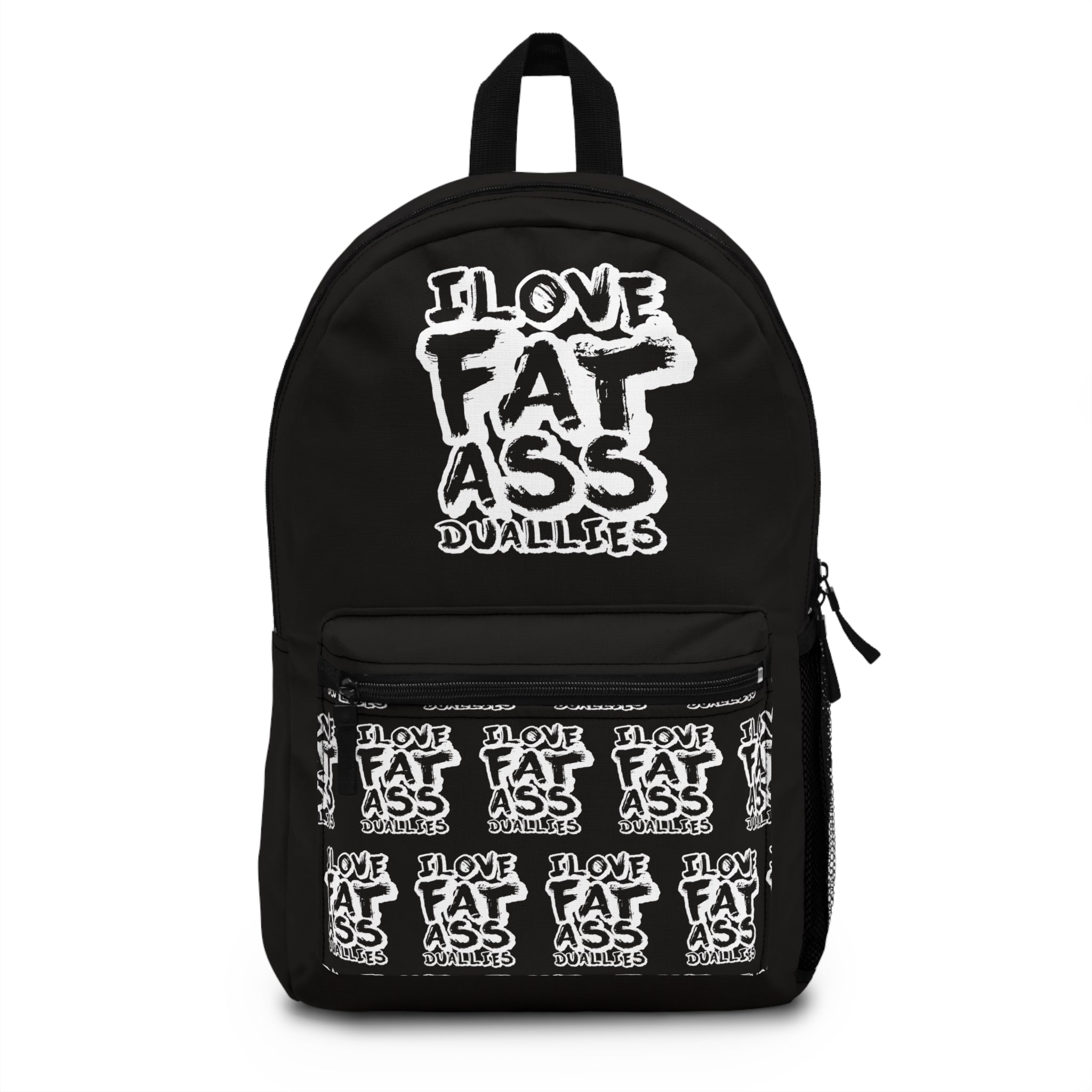 Backpack - I Love Fat Ass Duallies Bold Graphic Black Daypack