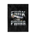 Velveteen Microfiber Blanket — 'F*** Your Prius' Monster Truck Graphic