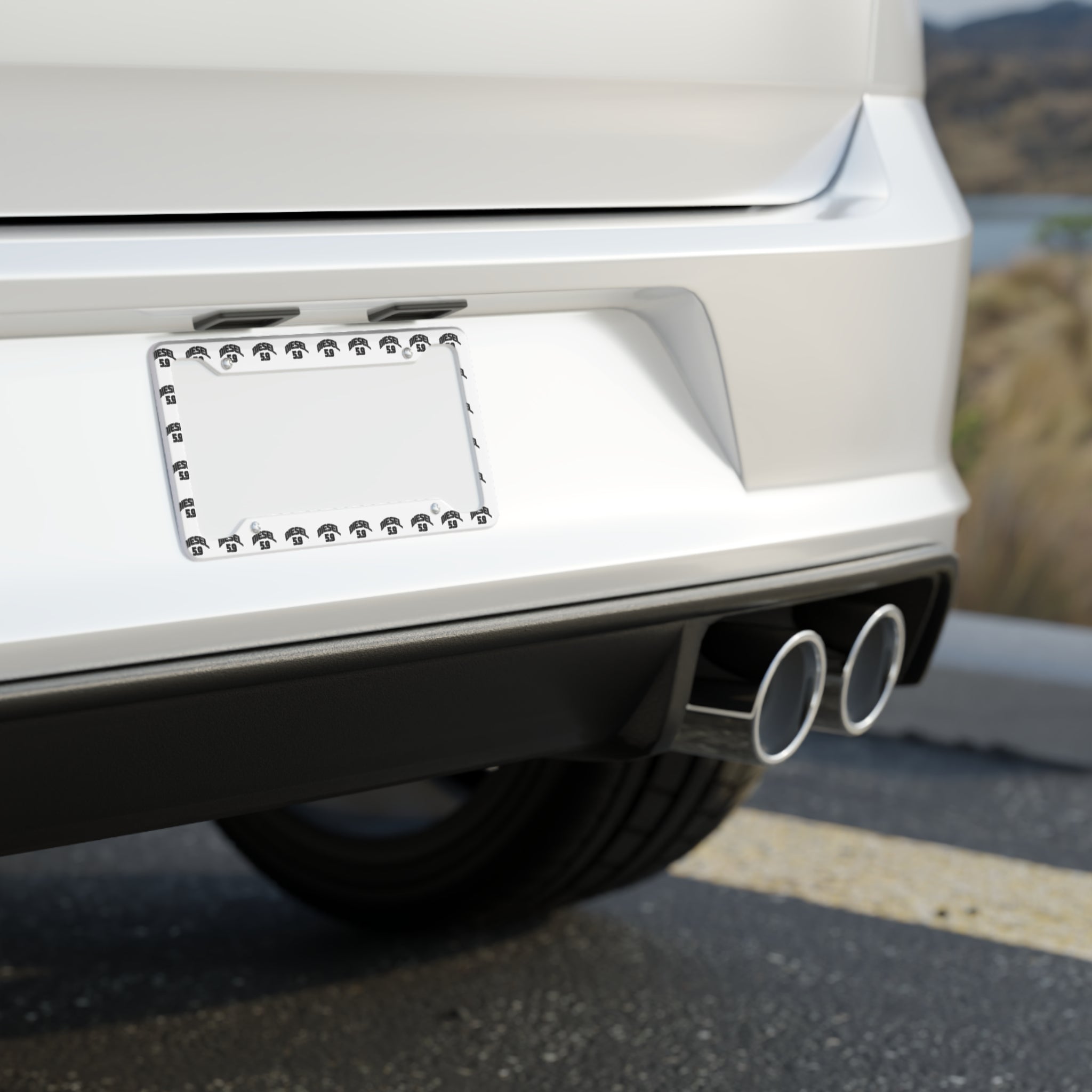 License Plate Frame — Patterned Mini Skate Logos