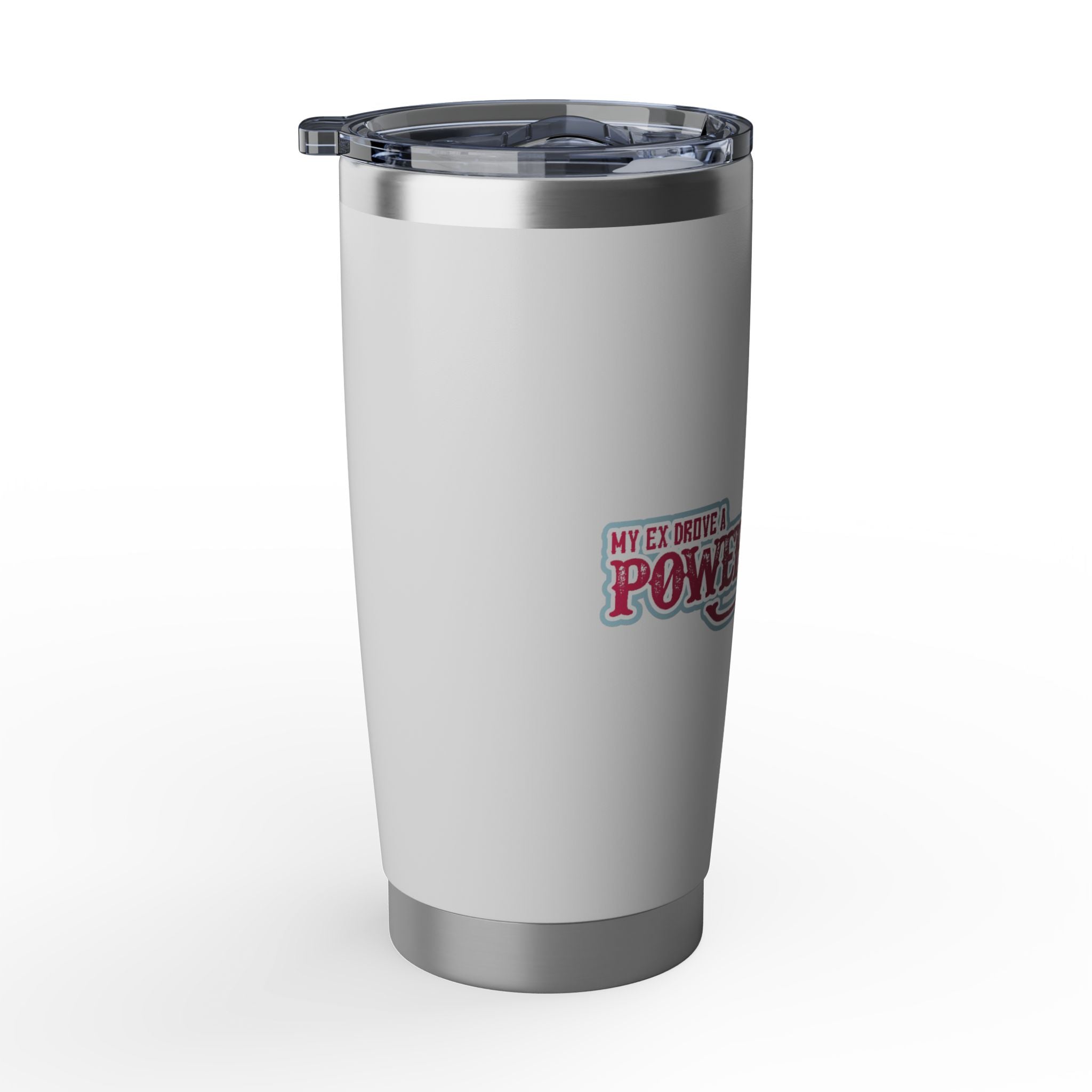 20oz Tumbler — Retro “Powerstroke” Script Stainless Steel Travel Cup