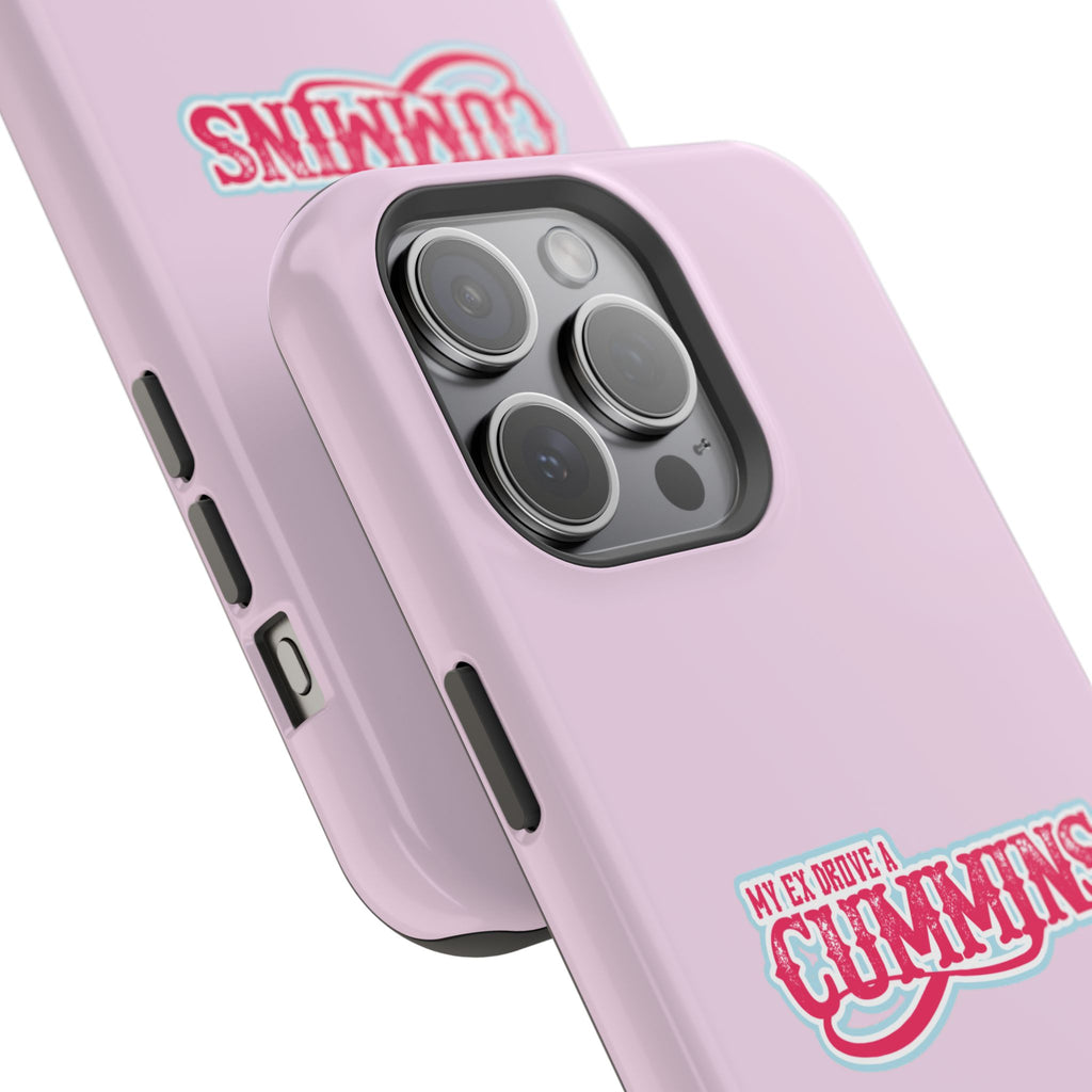 Impact-Resistant Phone Case — "My Ex Drove a Cummins" Pink Protective Cover