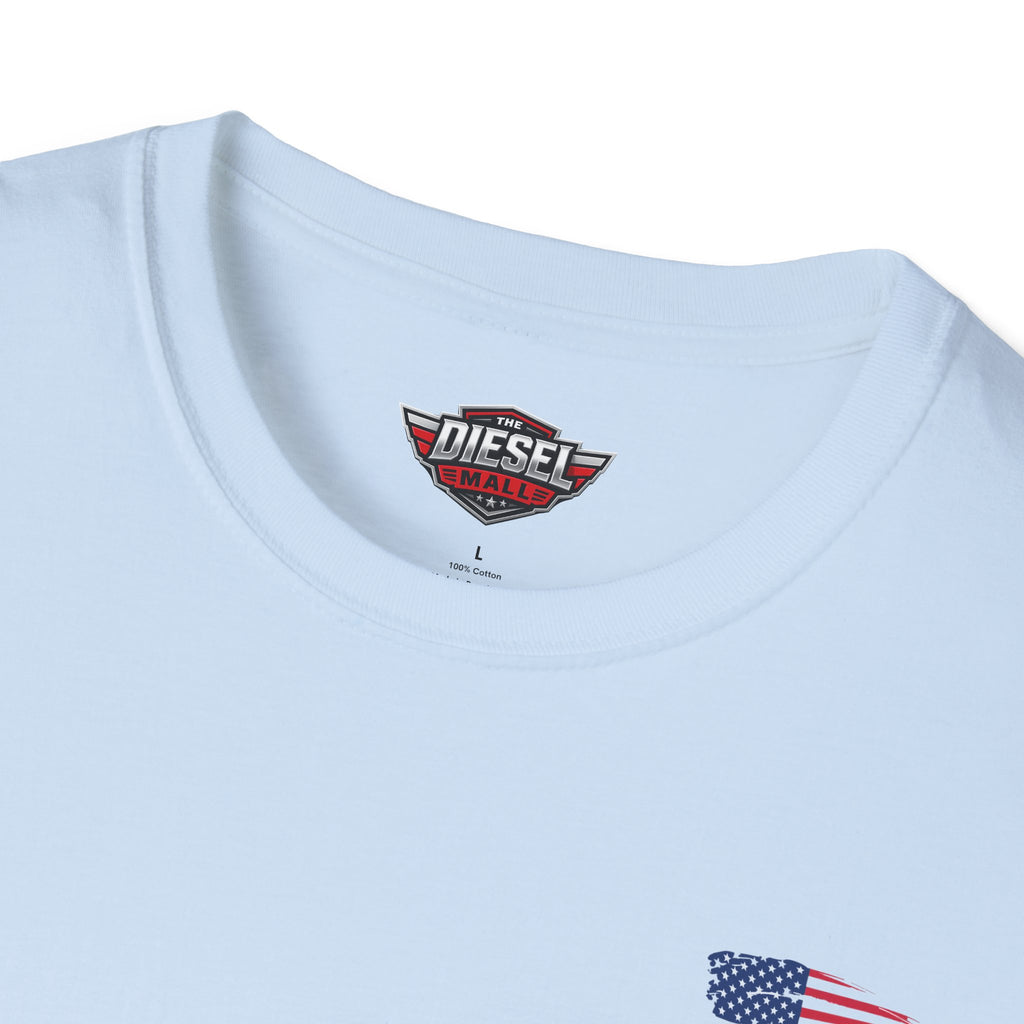 America Runs on Diesel T-Shirt — Patriotic Flag Diesel Tee