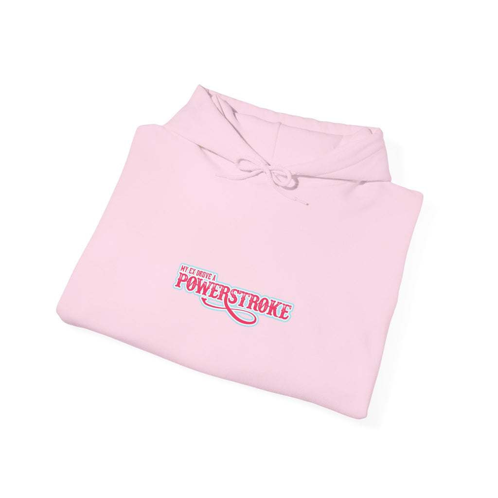 Powerstroke Logo Hoodie - Retro Pink Small Chest Graphic