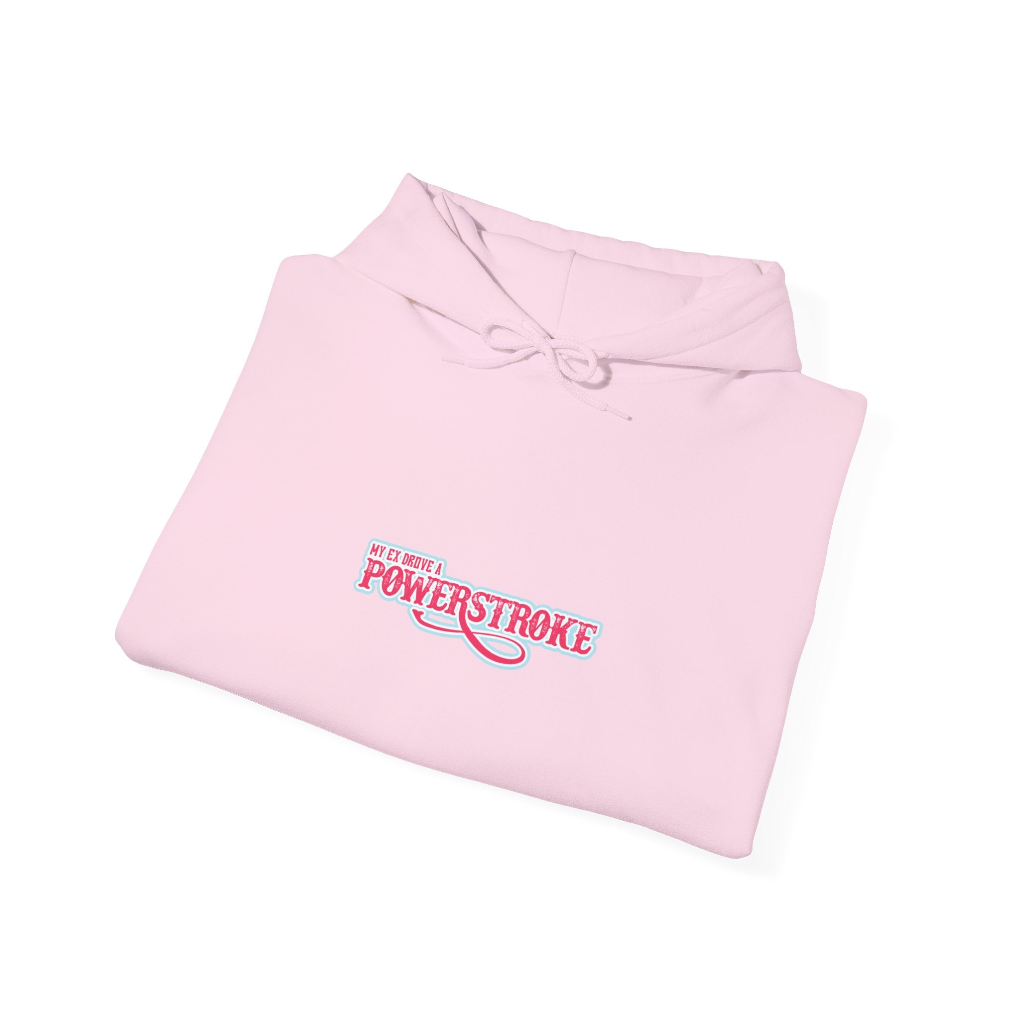 Powerstroke Logo Hoodie - Retro Pink Small Chest Graphic