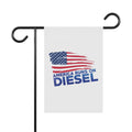 America Runs on Diesel Garden Flag — Patriotic Outdoor Banner