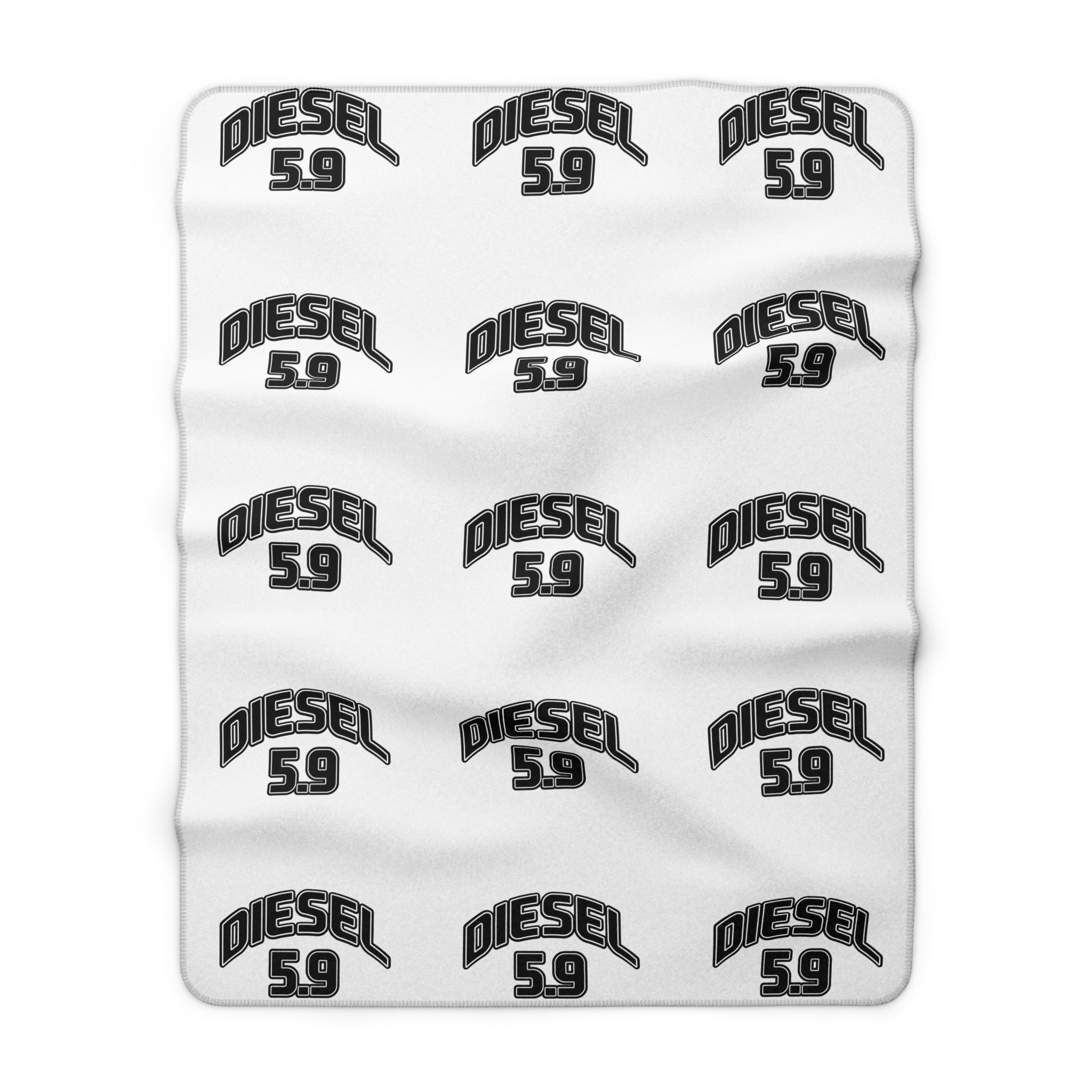 Diesel 5.9 Sherpa Fleece Blanket – Cozy Automotive Engine Decor Gift