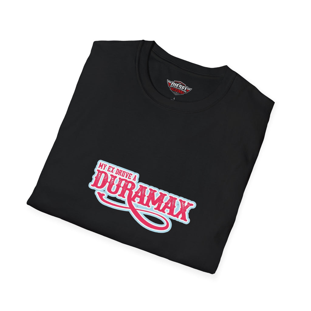 Duramax Script Logo T‑Shirt — Retro Pink Truck Enthusiast Tee