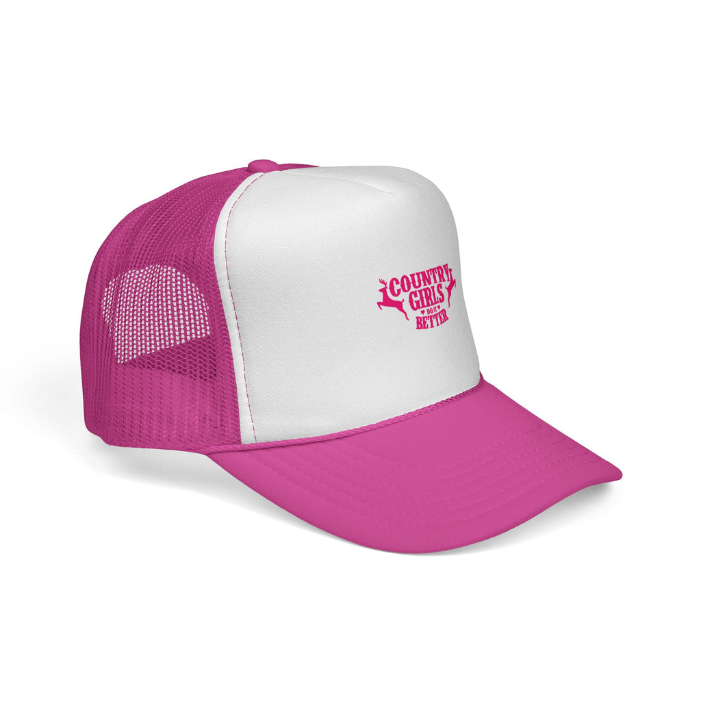 Country Girls Get Messy Trucker Hat – Pink Mesh Baseball Cap