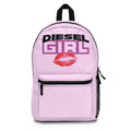 Diesel Girl Pink Backpack — Kiss Logo Casual  Bag