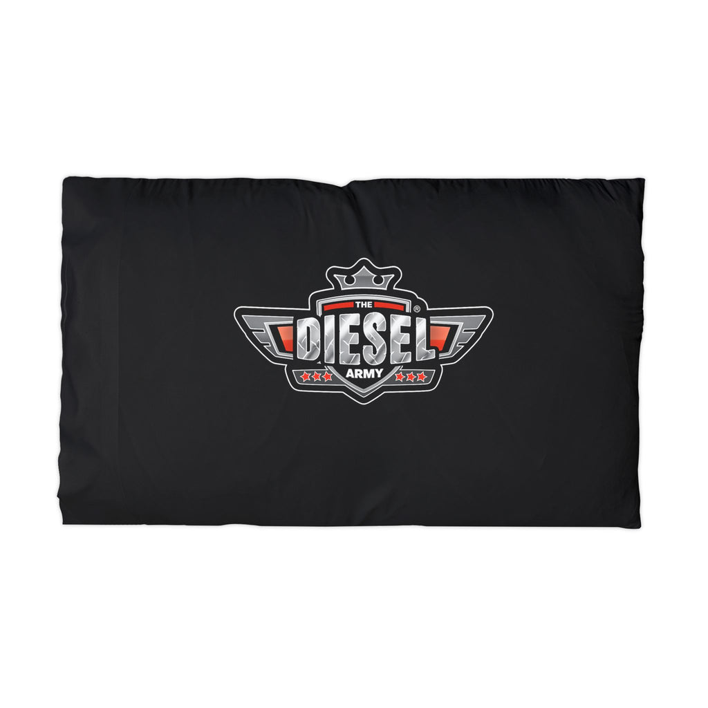 Diesel Army Microfiber Pillowcase — Black Trucker Logo Pillow Cover