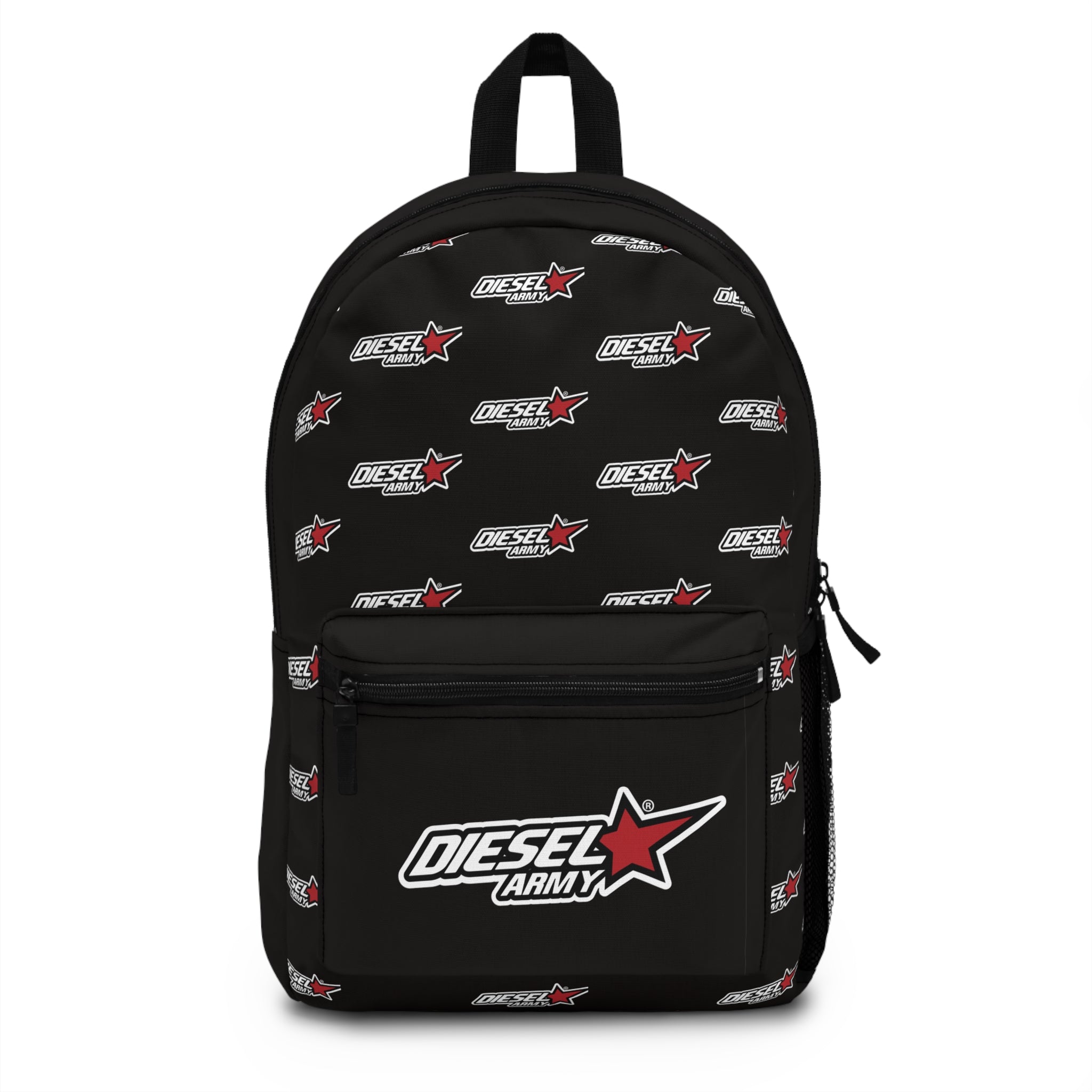 Diesel Army Logo Backpack – Black Branded Everyday Bag