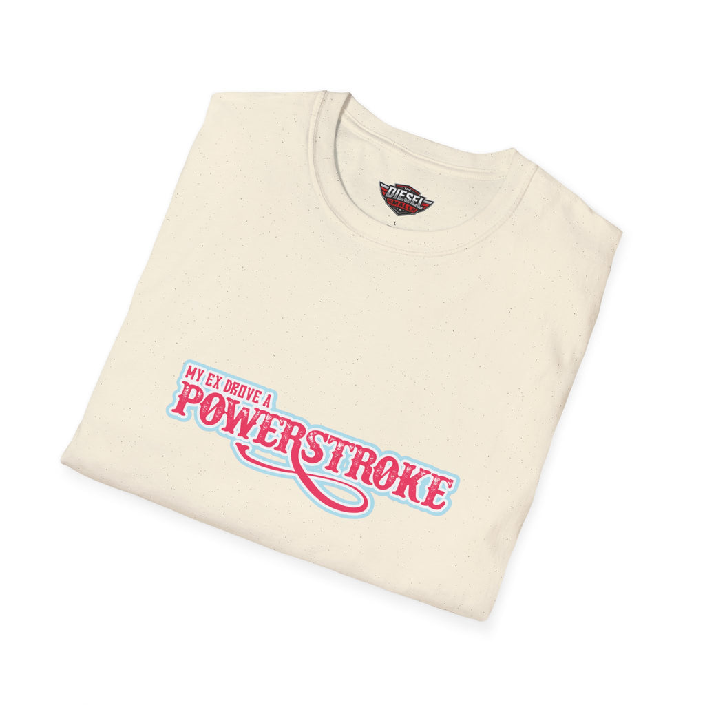 Powerstroke T-Shirt – "My Other Ride Is A Powerstroke" Vintage Pink Diesel Truck Tee