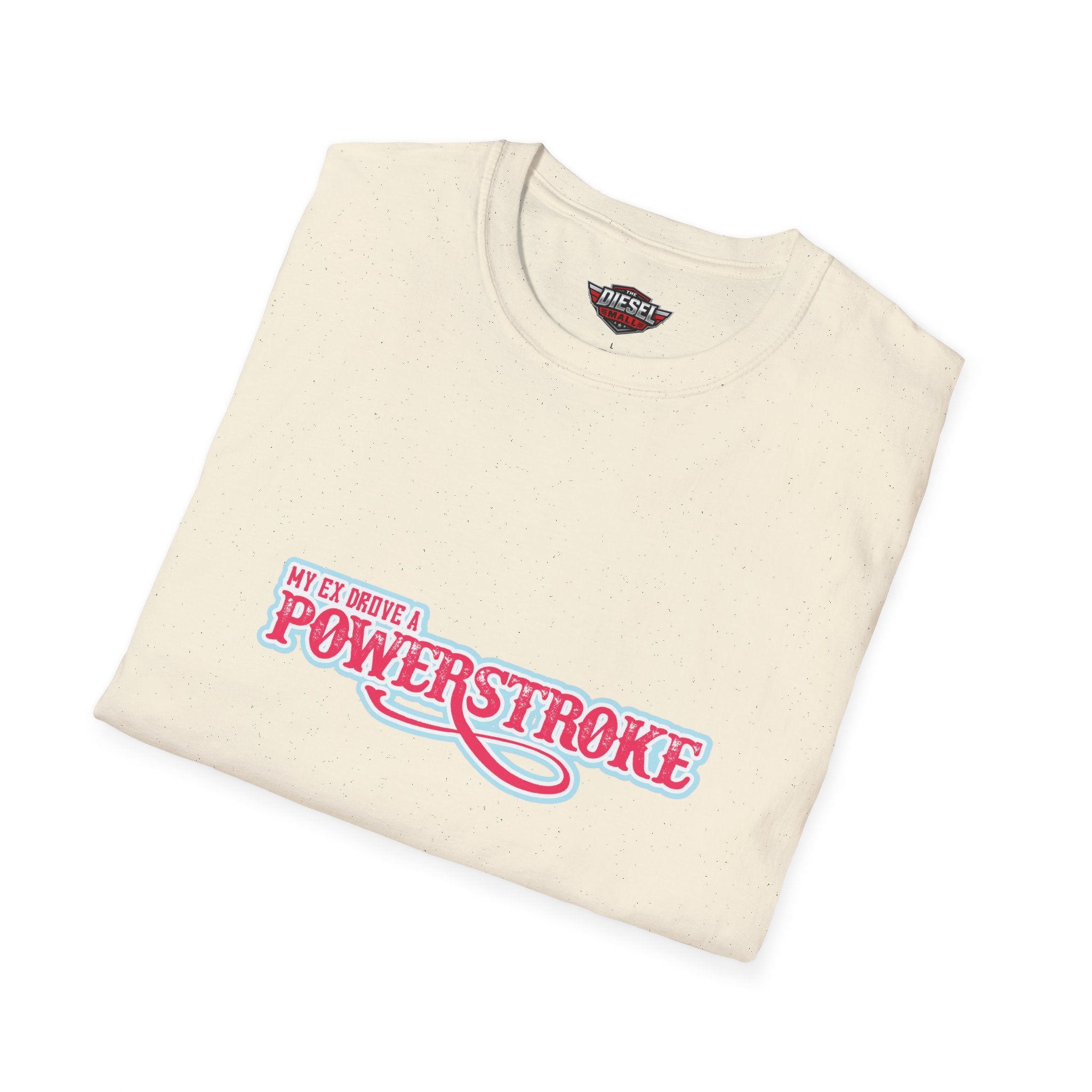 Powerstroke T-Shirt – "My Other Ride Is A Powerstroke" Vintage Pink Diesel Truck Tee