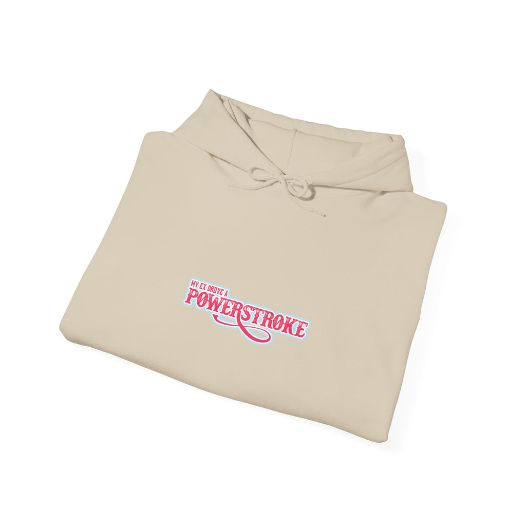 Powerstroke Logo Hoodie - Retro Pink Small Chest Graphic