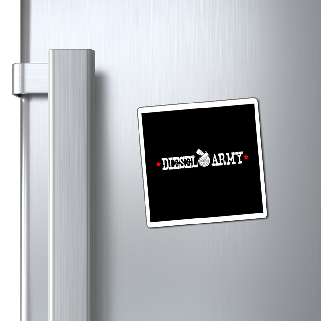 Diesel Army Magnet — Turbocharger Logo Fridge Magnet for Diesel Enthusiasts