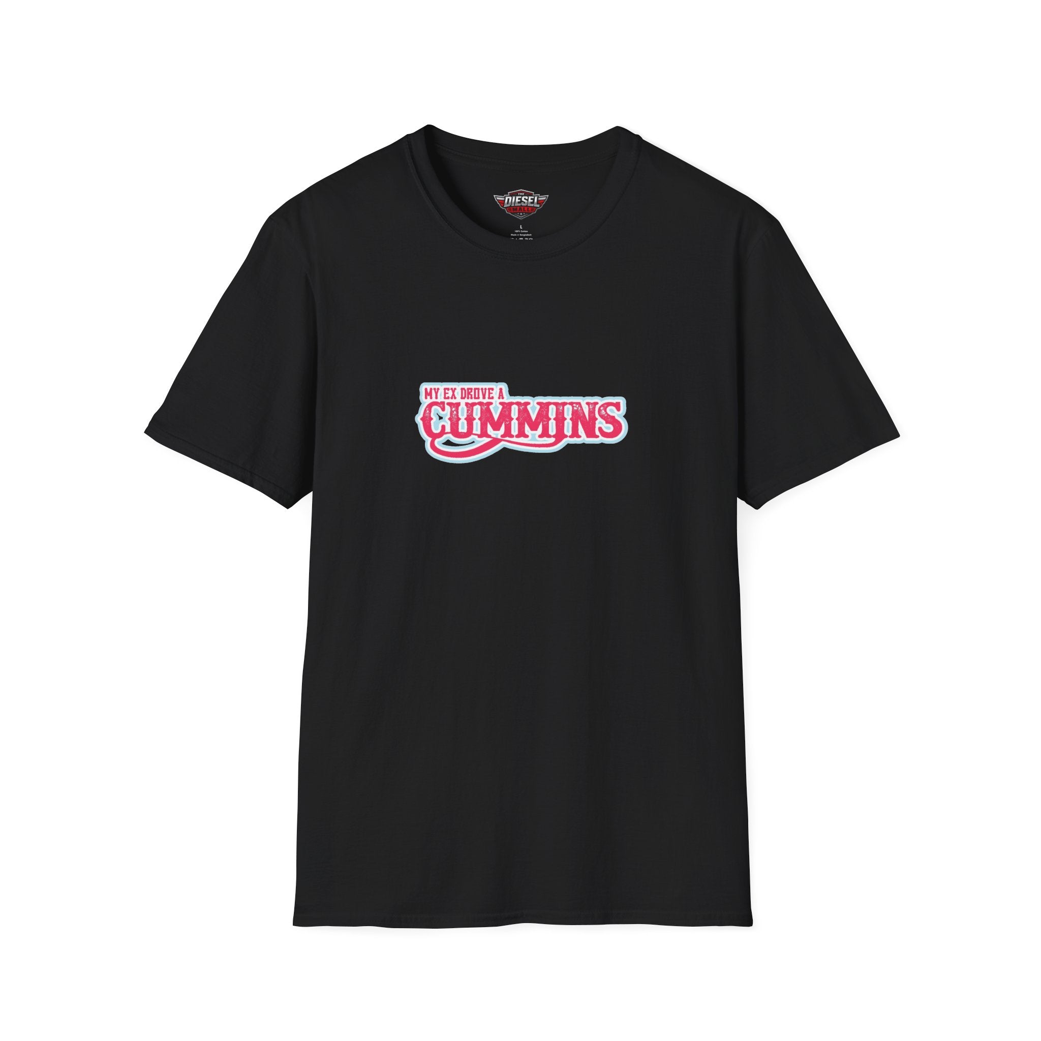 Cummins Vintage Logo T‑Shirt — Pink Retro Trucking Tee