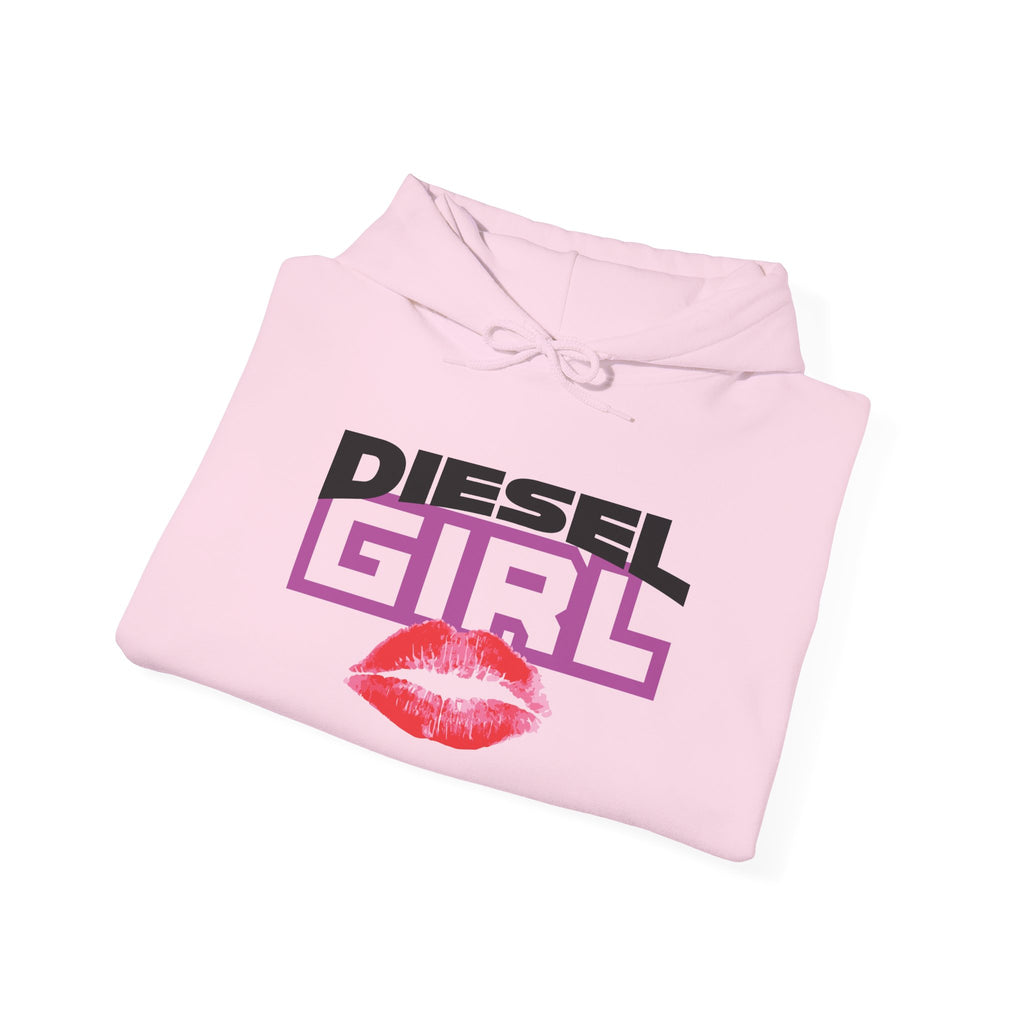 Diesel Girl Hoodie — Retro Lip Kiss Graphic Pullover