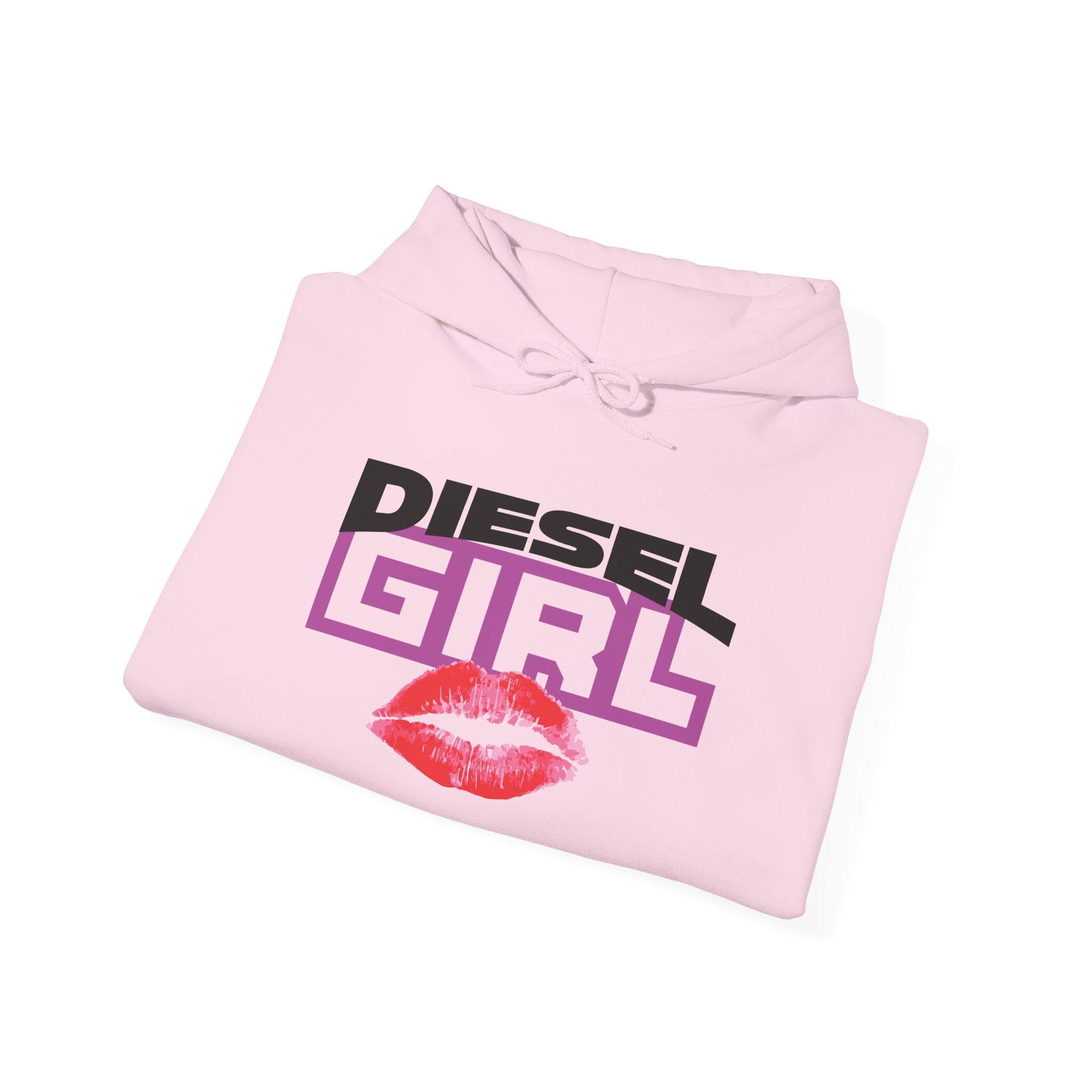 Diesel Girl Hoodie — Retro Lip Kiss Graphic Pullover