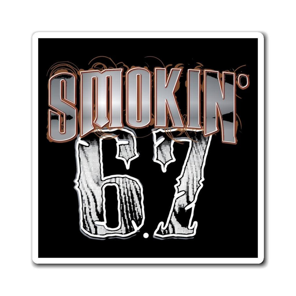 Smokin' 6.7 Car Fridge Magnet — Engine/Performance Racing Design