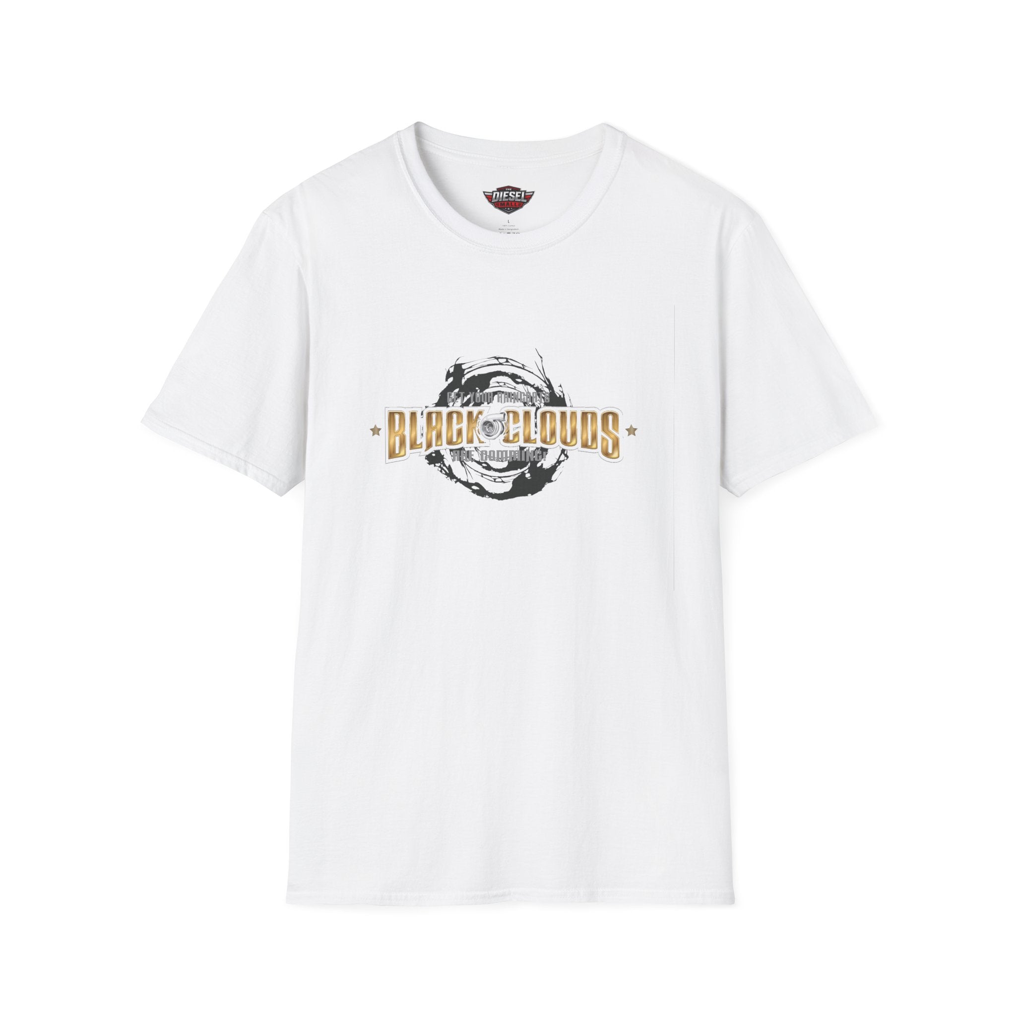 Black Clouds Graphic T-Shirt — Vintage Moon Logo Tee