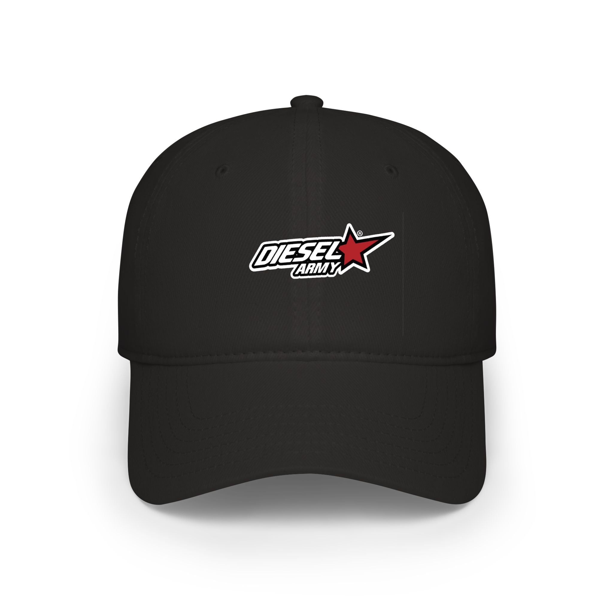 Diesel Army Low Profile Baseball Cap — Embroidered Red Star Logo