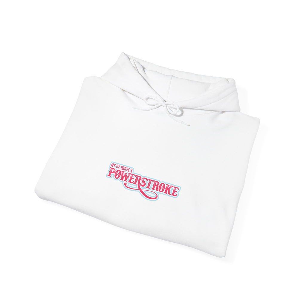Powerstroke Logo Hoodie - Retro Pink Small Chest Graphic