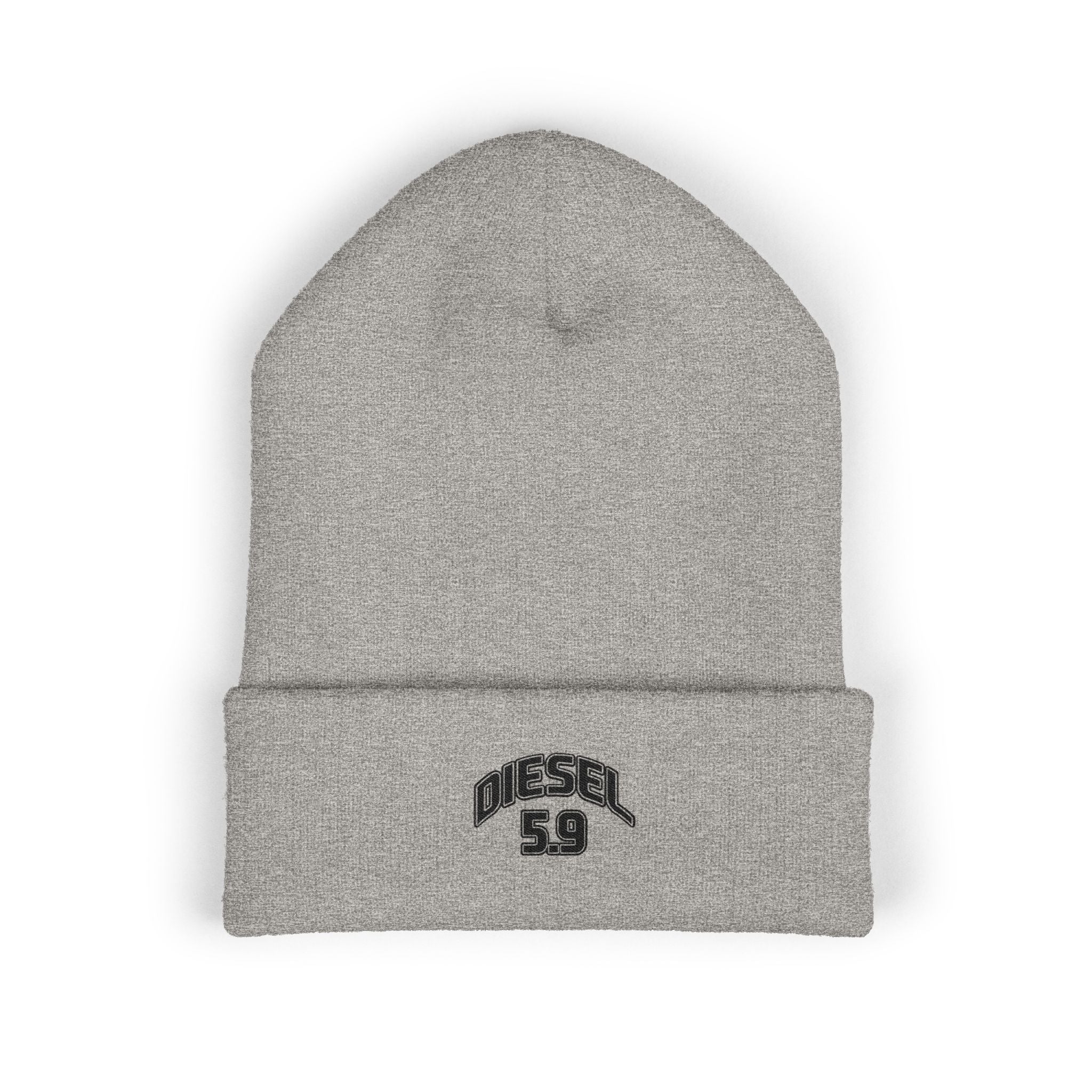 Diesel 59 Embroidered Cuffed Beanie — Classic Knit Winter Hat