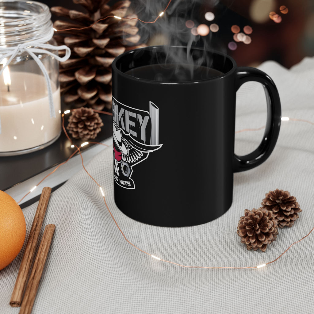 Smokey The Log Nuts Black Coffee Mug – Retro Trucker Emblem (11oz/15oz)
