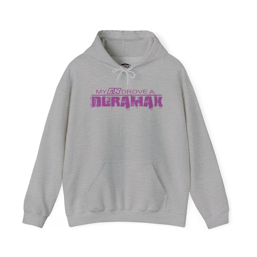 Hoodie – "My Ex Drove a Duramax" Retro Purple Graphic Hoodie