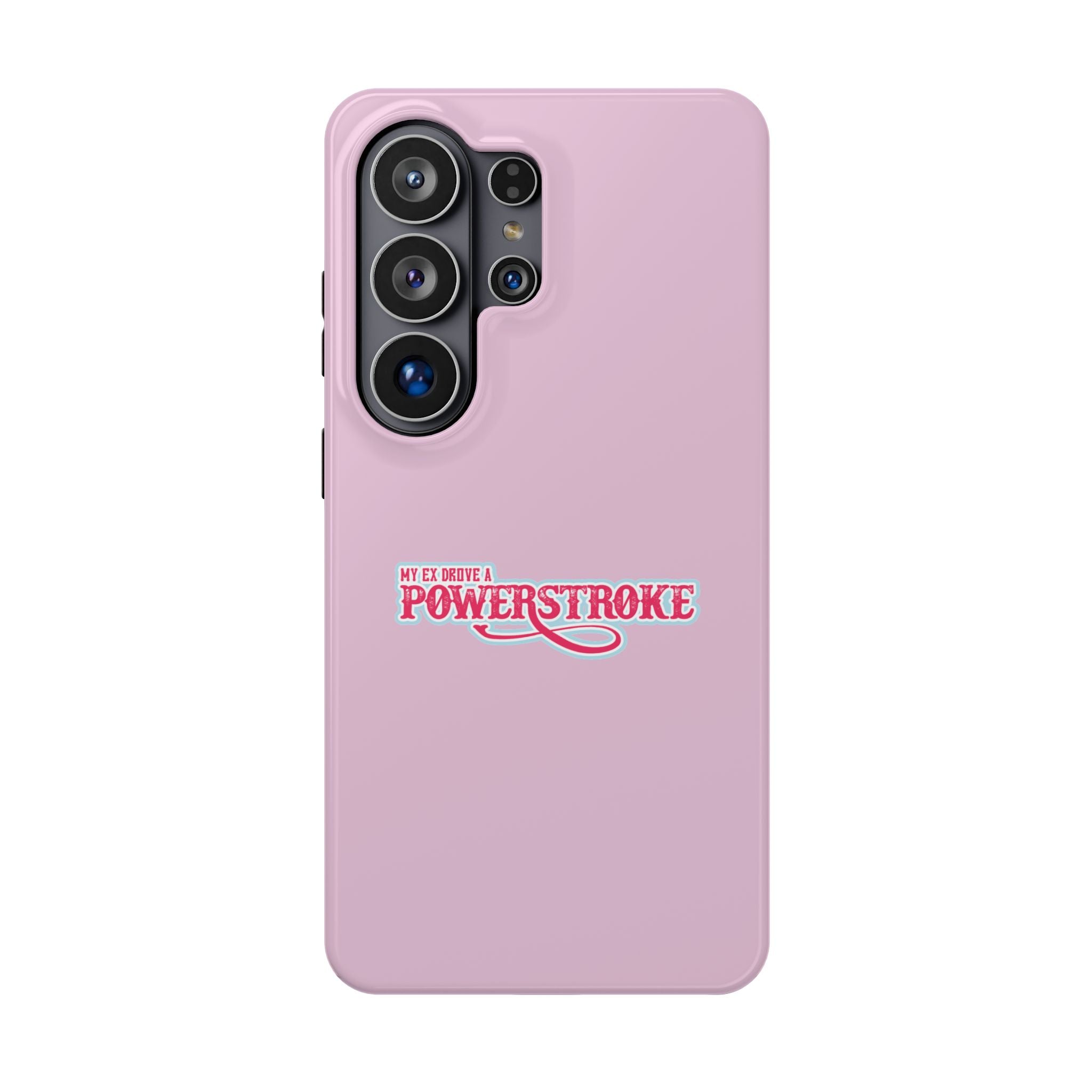 Pink "Powerstroke" Impact-Resistant Phone Case – Feminine Truck Lover Protective Cover