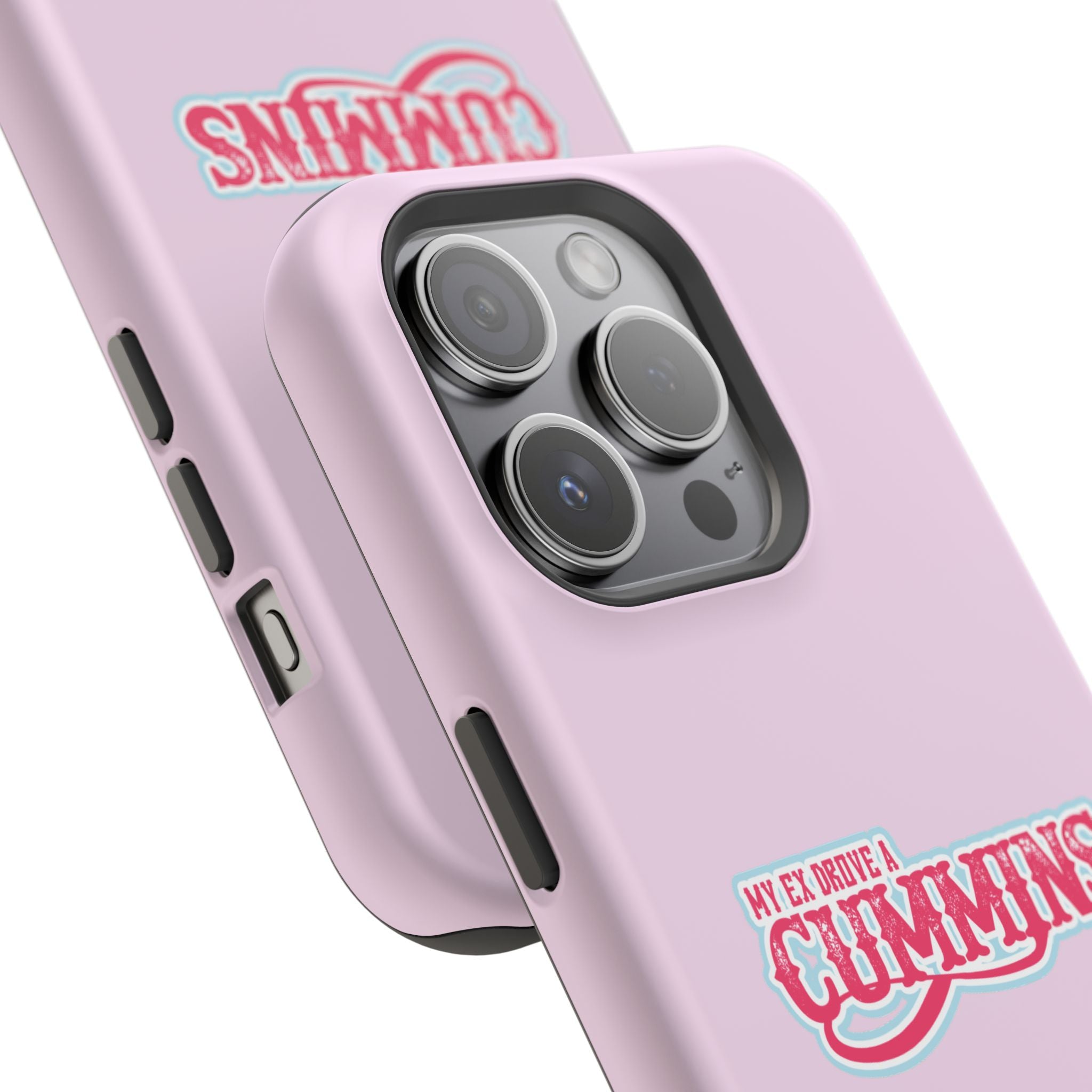 Impact-Resistant Phone Case — "My Ex Drove a Cummins" Pink Protective Cover