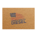 Doormat — "America Runs on Diesel" Patriotic Trucker Welcome Mat