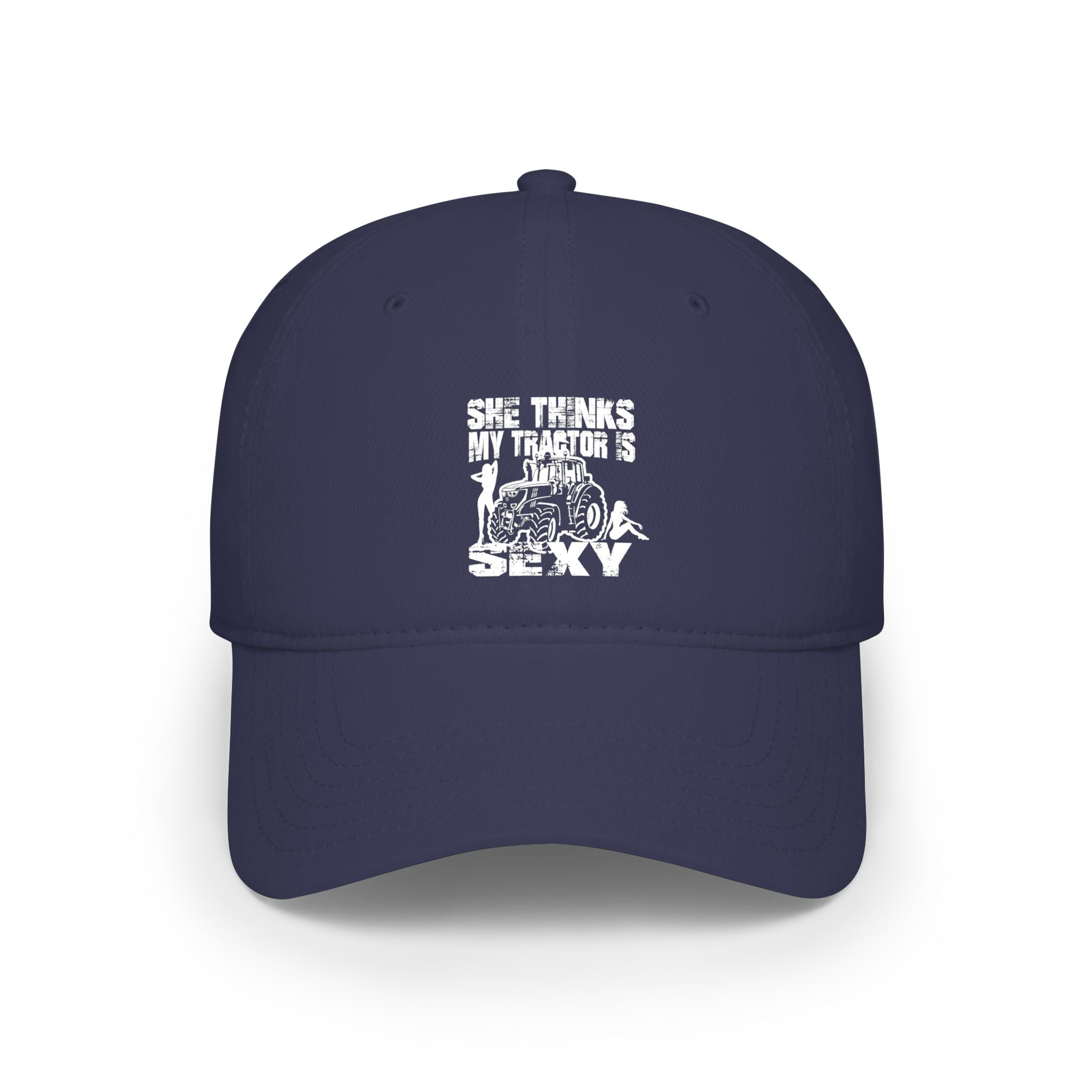 Low Profile Baseball Cap - 'She Thinks My Tractor's Sexy' Vintage Tractor Hat