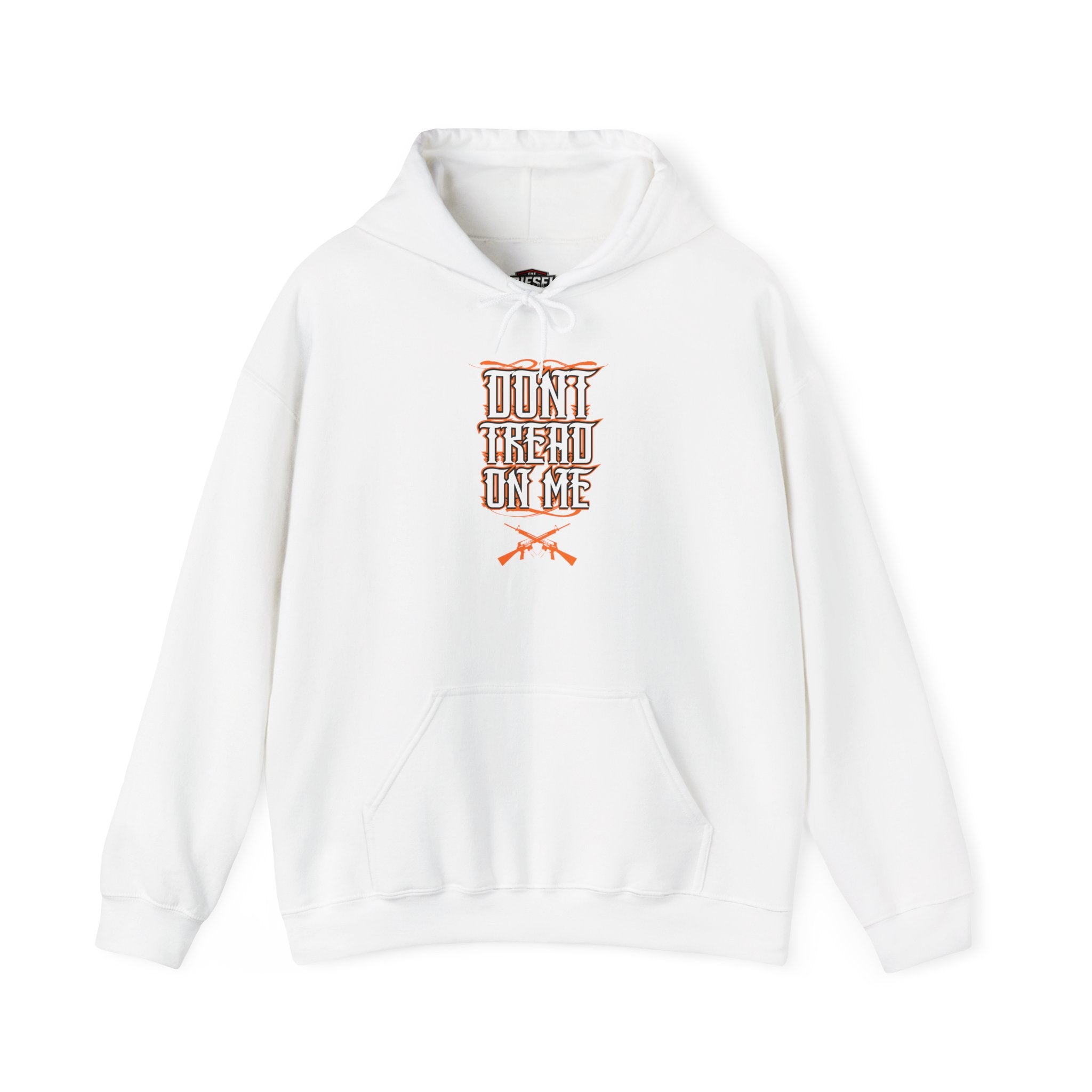Don’t Tread On Me Hoodie - Retro Script with Crossed Rifles