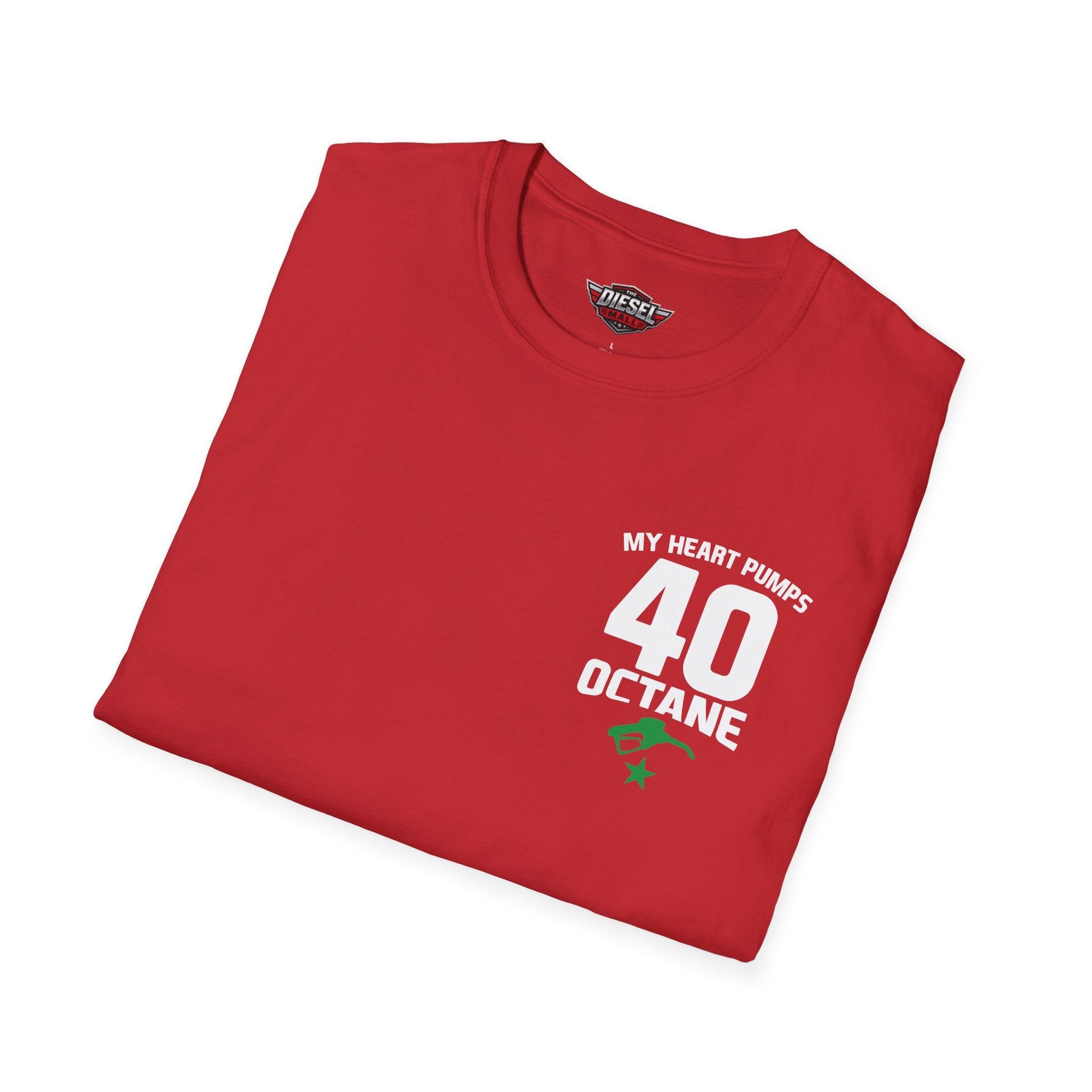 My Heart Pumps 40 Octane T-Shirt — Racing Enthusiast 40th Birthday Tee