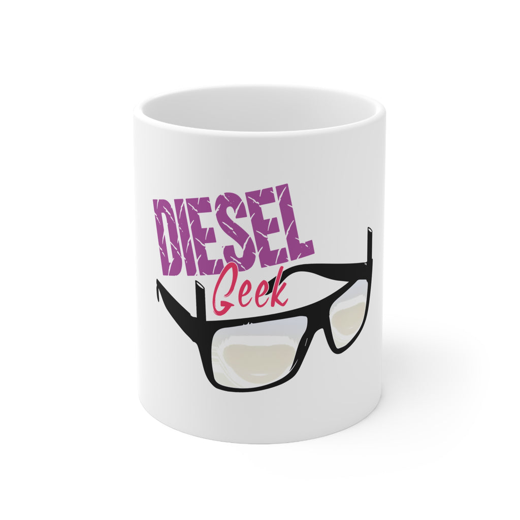 Diesel Geek Ceramic Coffee Mug – 'Diesel Geek' Glasses Design (11oz & 15oz)