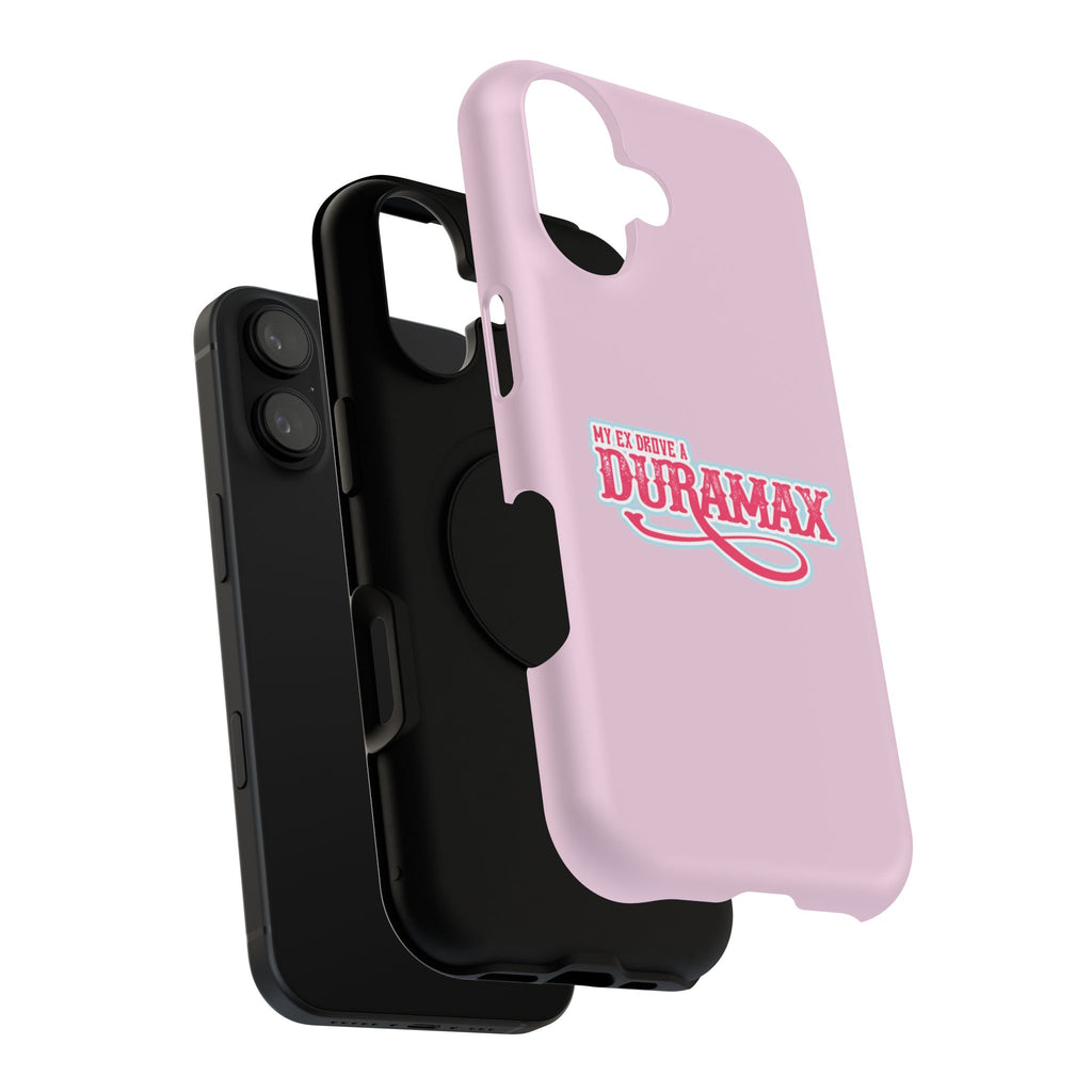 Duramax Phone Case — Impact-Resistant Pink Protective Case with “My Ex Drove a Duramax” Graphic