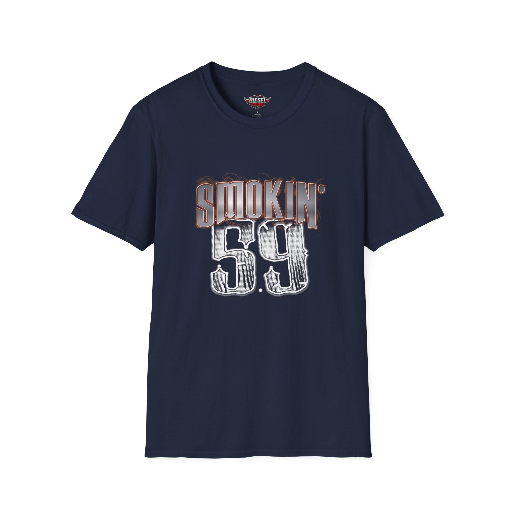Smokin' 5.9 T-Shirt — Retro Diesel Truck Engine Graphic Tee