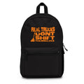 Backpack — “Real Trucks Don’t Shift Themselves” Orange Trucker Graphic Backpack