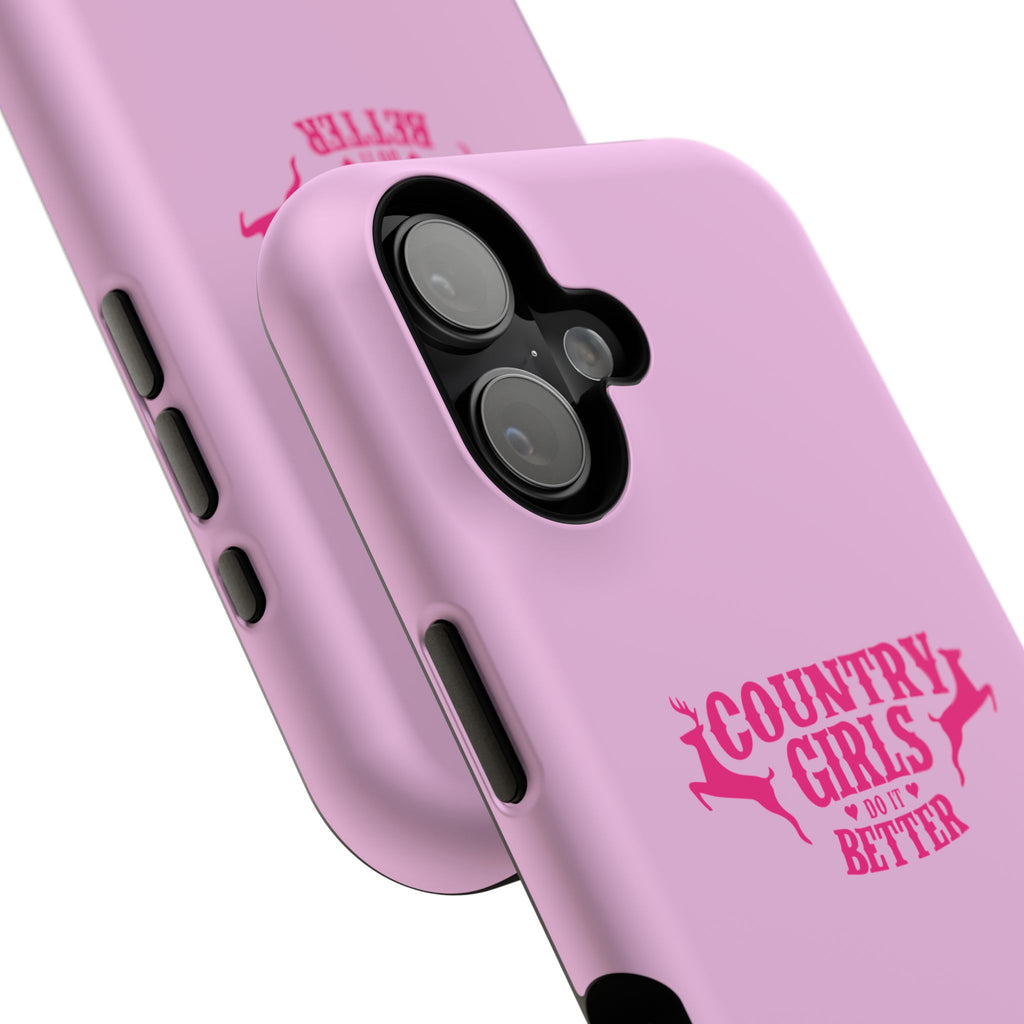 Country Girls Do It Better Pink Impact-Resistant Phone Case