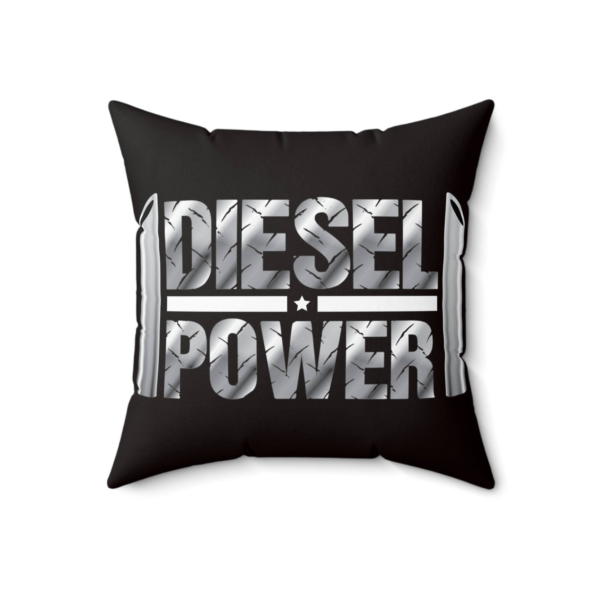Spun Polyester Square Pillow " Diesel Power"