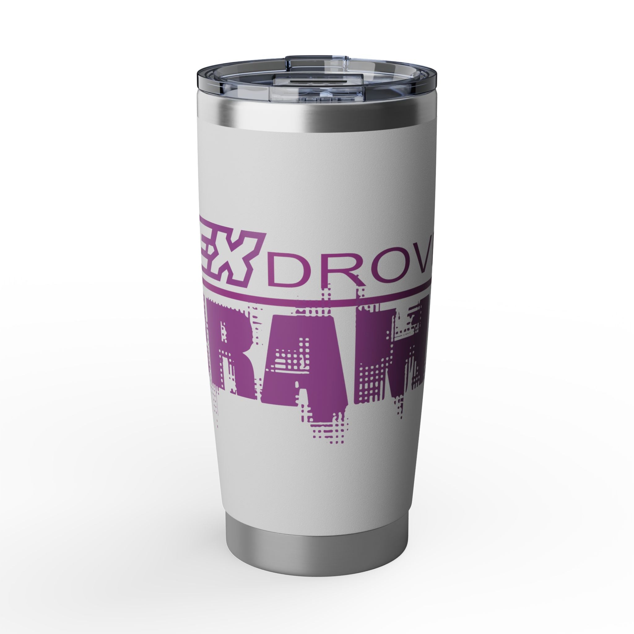 20oz Travel Tumbler — 'My Ex Drove My Brakes' Pink Urban Graphic