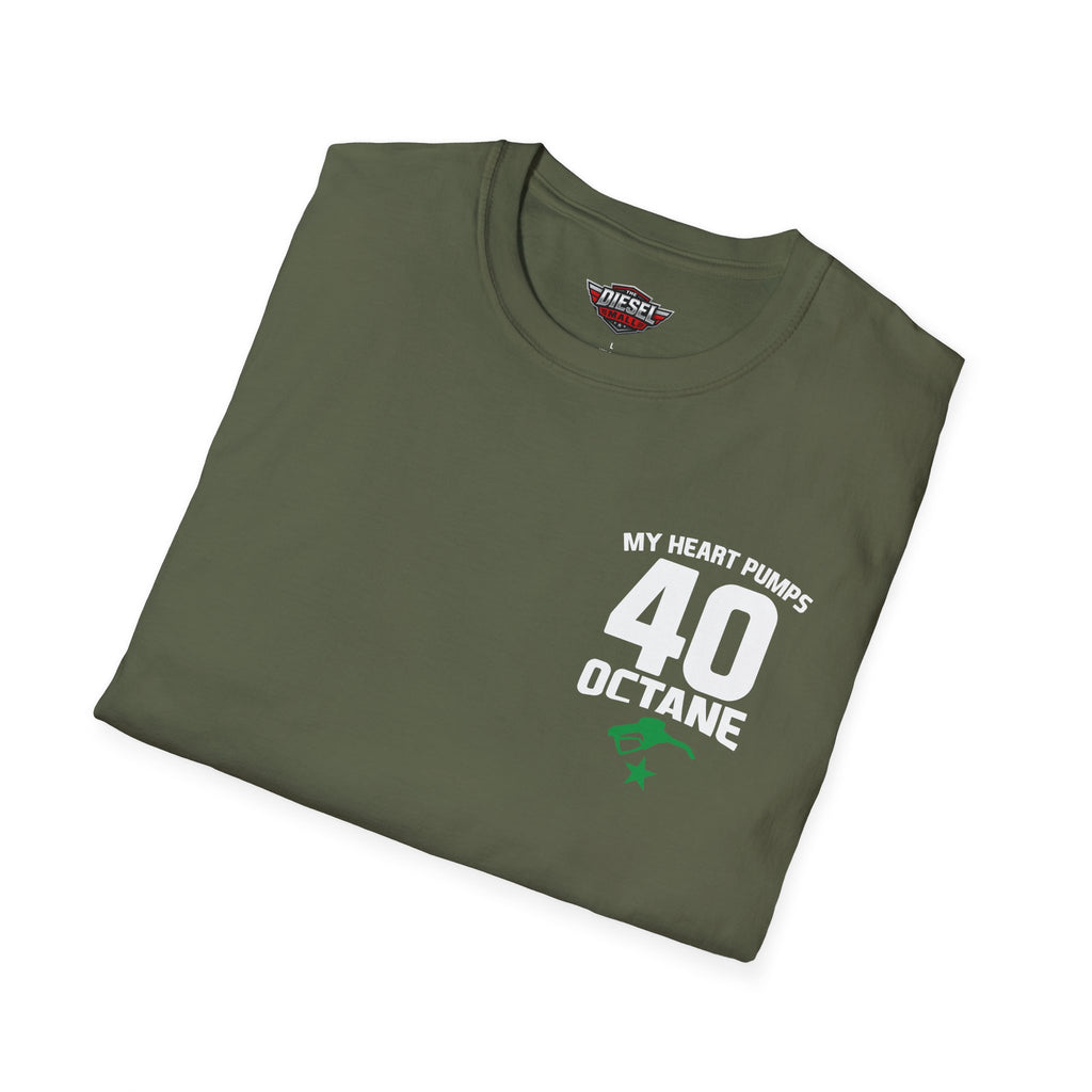 My Heart Pumps 40 Octane T-Shirt — Racing Enthusiast 40th Birthday Tee