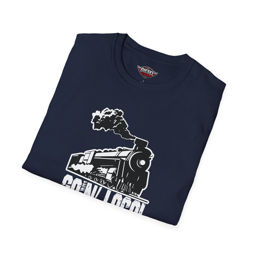 Train T-Shirt – 'Goin' Loco' Vintage Steam Locomotive Graphic Tee