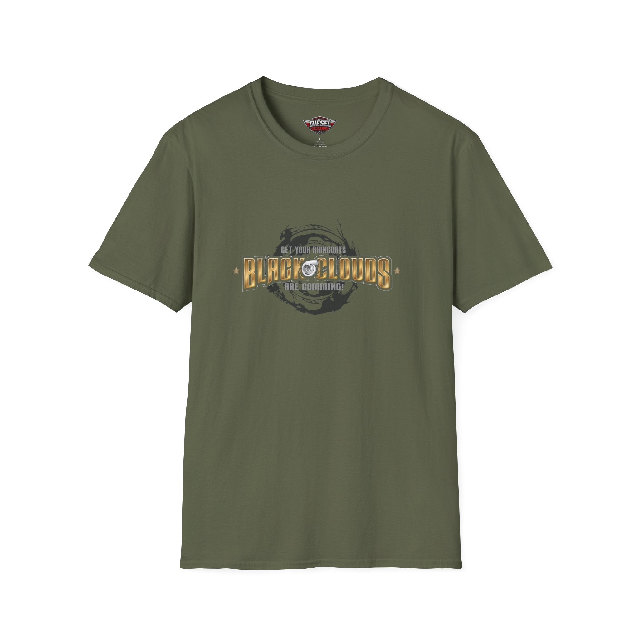 Black Clouds Graphic T-Shirt — Vintage Moon Logo Tee