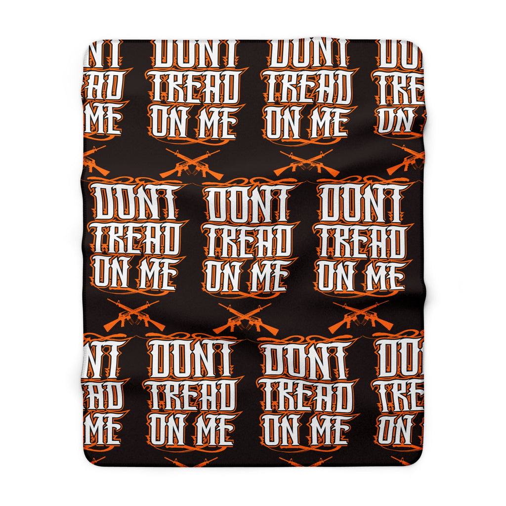 Sherpa Blanket "Don't Tread On Me" — Patriotic Gun Rights Fleece Throw