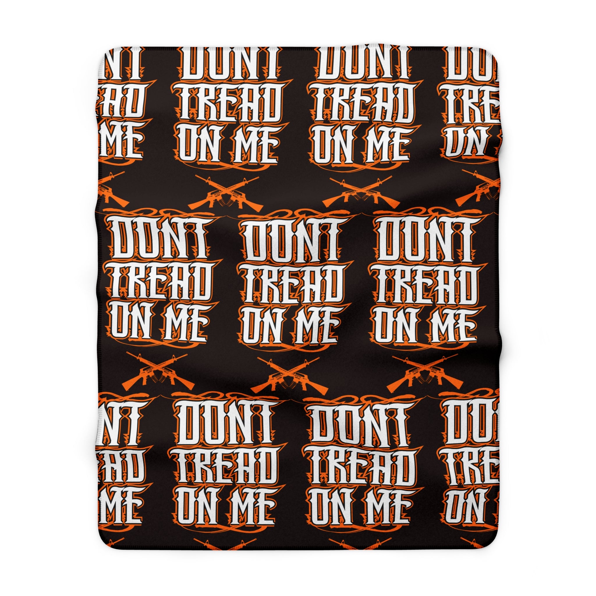 Sherpa Blanket "Don't Tread On Me" — Patriotic Gun Rights Fleece Throw