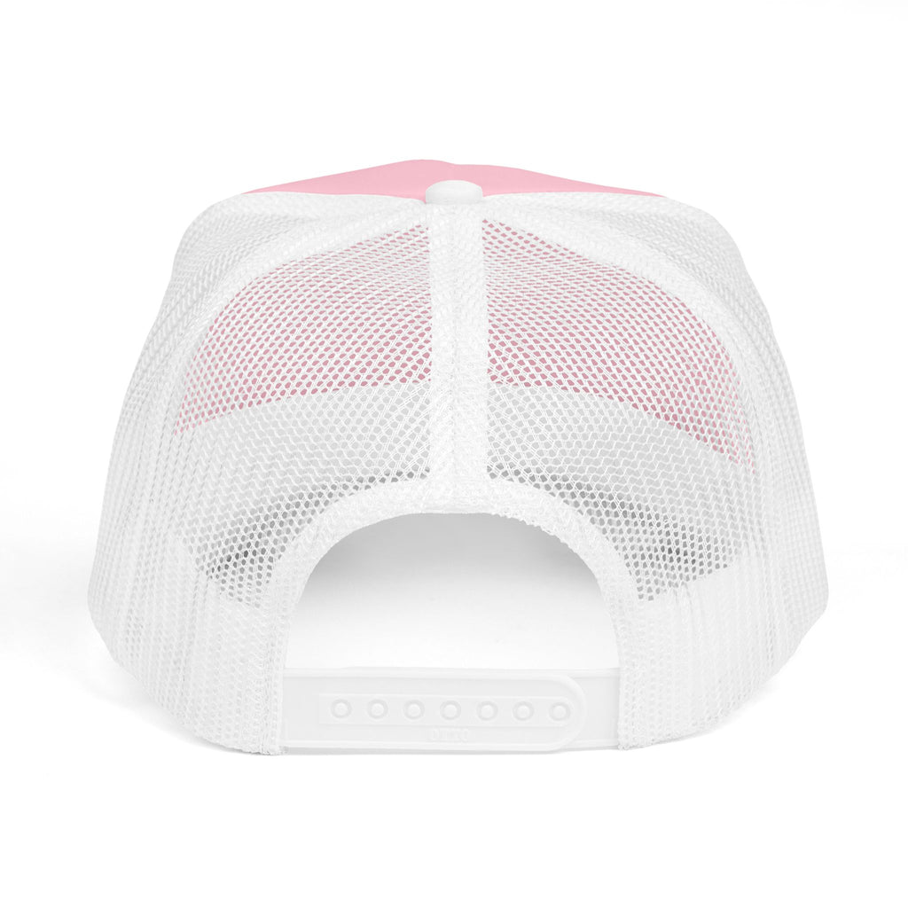Pink Foam Trucker Hat with 'Cummins' Graphic — Retro Mesh Baseball Cap